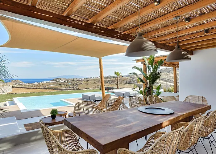 Villa Yasemin - Mykonos Paradise - Views - Pool - Large Garden Kalafatis