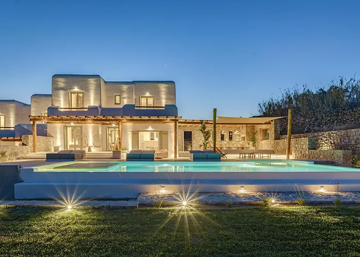 Yasemin - Mykonos Paradise - Views - Pool - Large Garden Villa Kalafatis