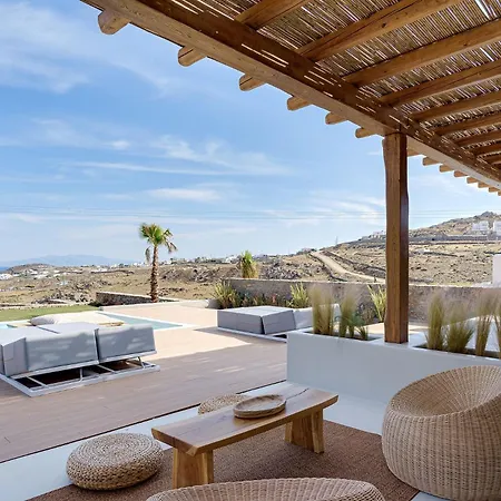Villa Yasemin - Mykonos Paradise - Views - Pool - Large Garden Kalafatis