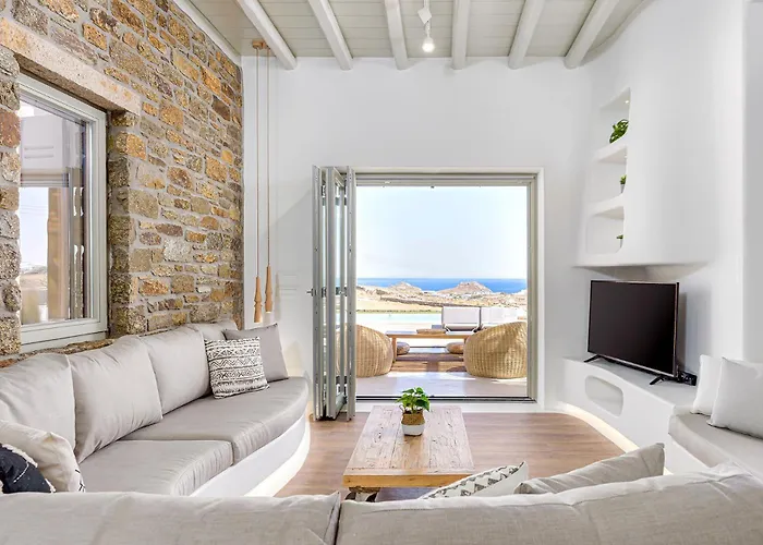 别墅 Yasemin - Mykonos Paradise - Views - Pool - Large Garden 卡拉法蒂斯