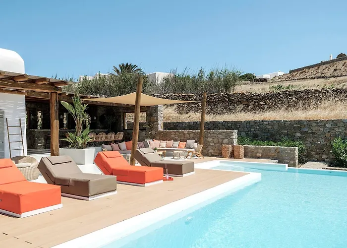 别墅 Yasemin - Mykonos Paradise - Views - Pool - Large Garden 卡拉法蒂斯